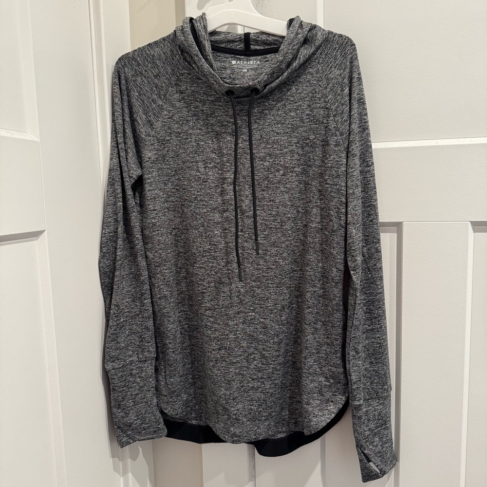 Athleta Gray Uptempo Hooded Athletic Pullover XS - Picture 2 of 10
